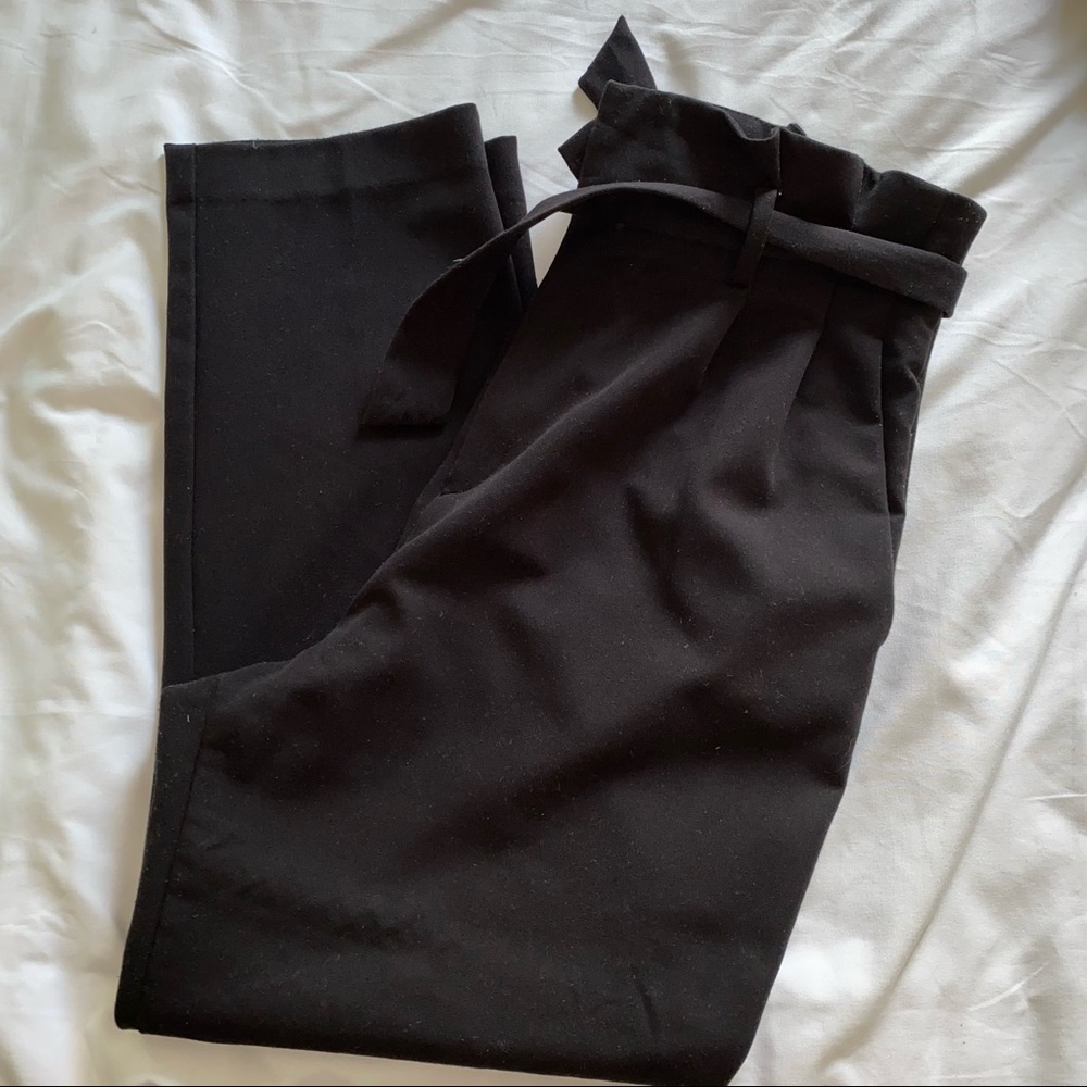 H&M high waist cigarette pants with belt